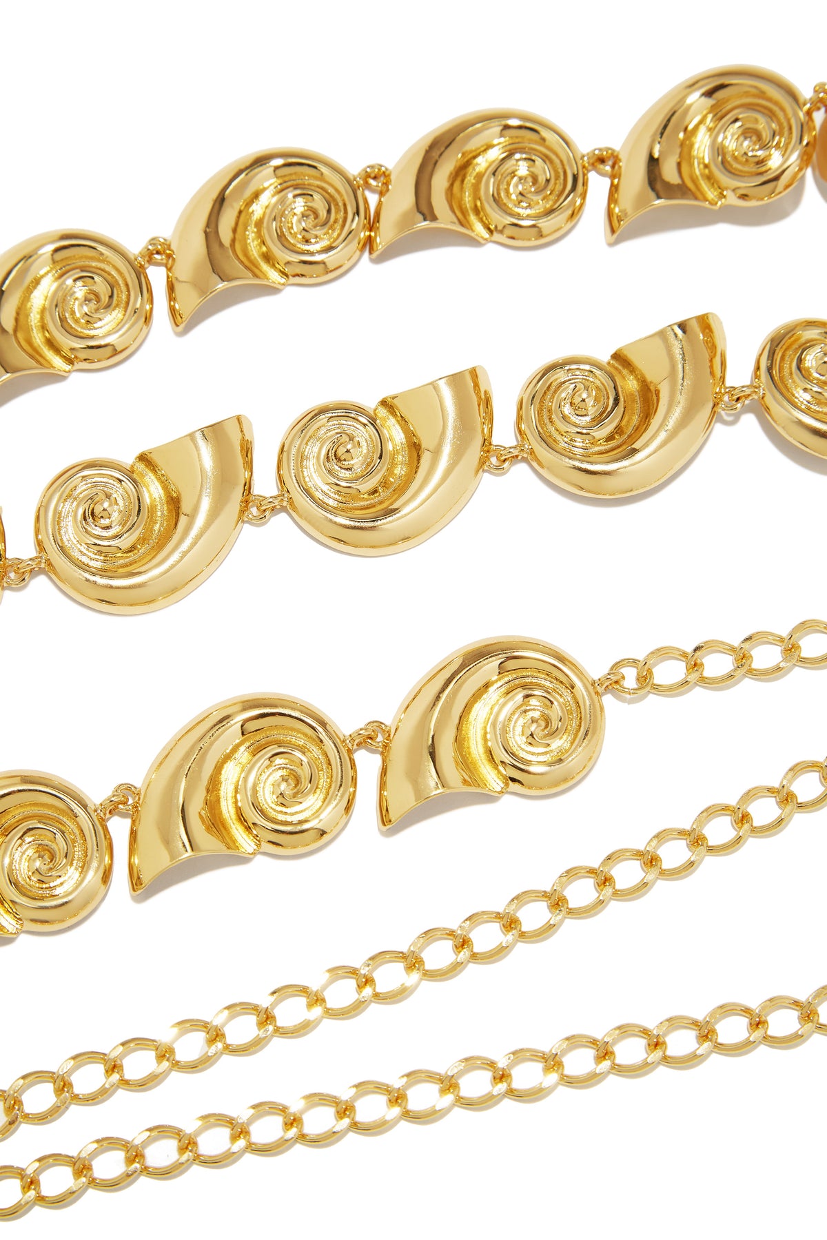 Leilani Sea Shell Chain Belt - Gold