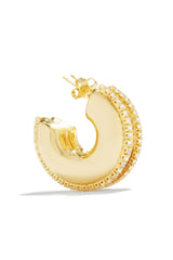 Naylah Chunky Embellished Hoop Earring - Gold