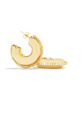 Naylah Chunky Embellished Hoop Earring - Gold