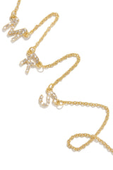 Future MRS Embellished Necklace - Gold