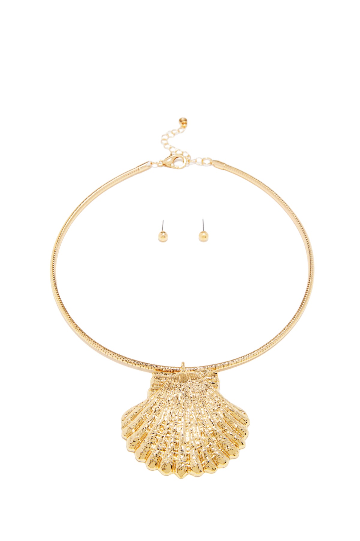 Rosella Statement Sea Shell Earring Set - Gold