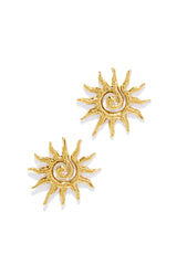 El Sol Gold Dipped Statement Earring - Gold