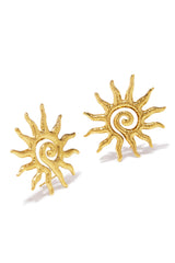 El Sol Gold Dipped Statement Earring - Gold