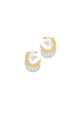 Alexa Embellished Hoop Earring - Gold