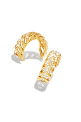 Alexa Embellished Hoop Earring - Gold