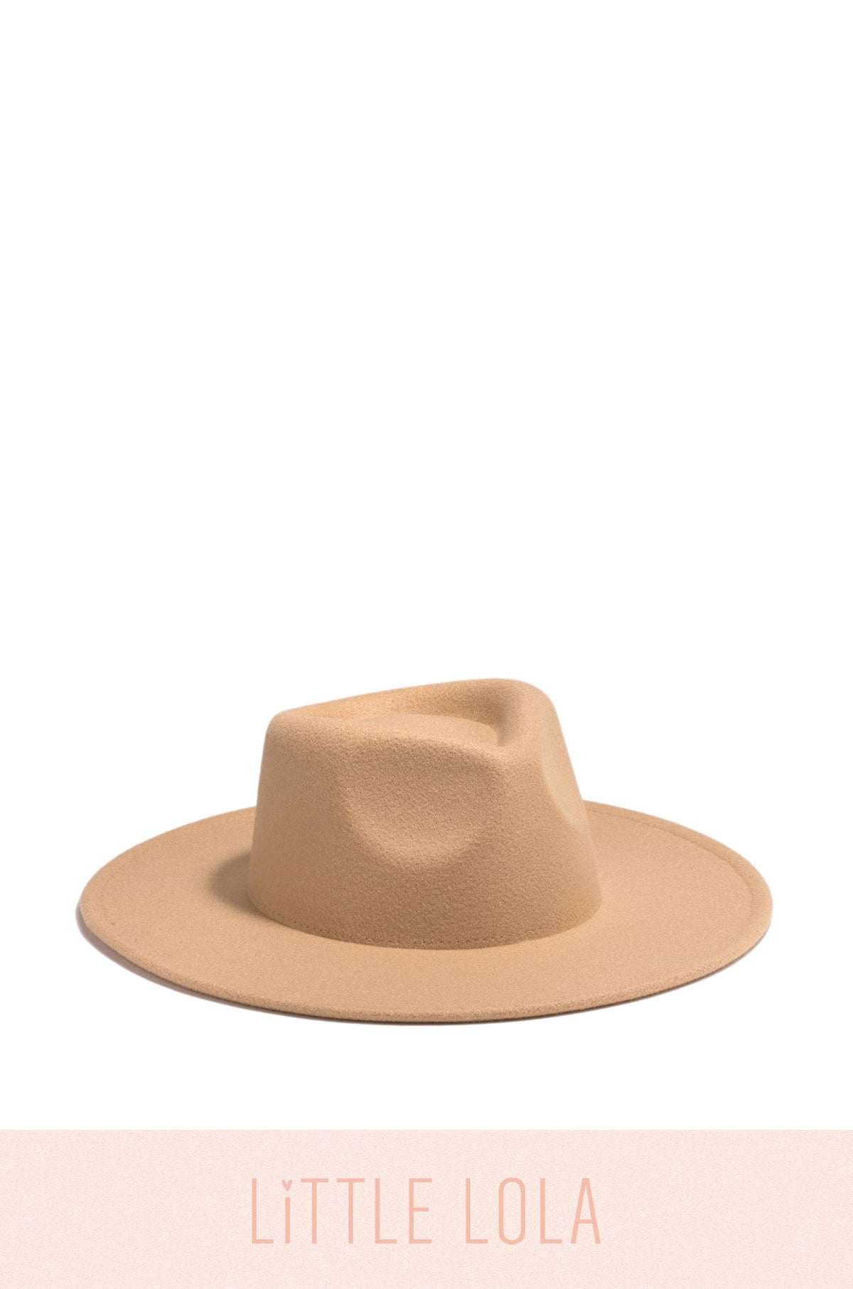 Mini Primavera Kids Flat Brim Hat - Nude