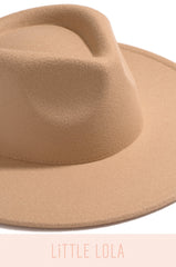 Mini Primavera Kids Flat Brim Hat - Nude