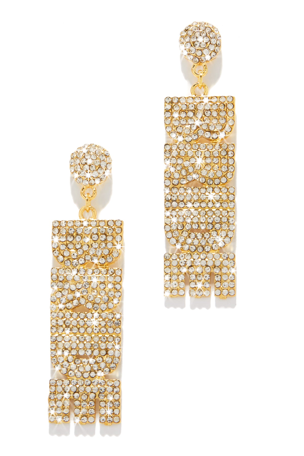Bride Embellished Bridal Earring - Gold