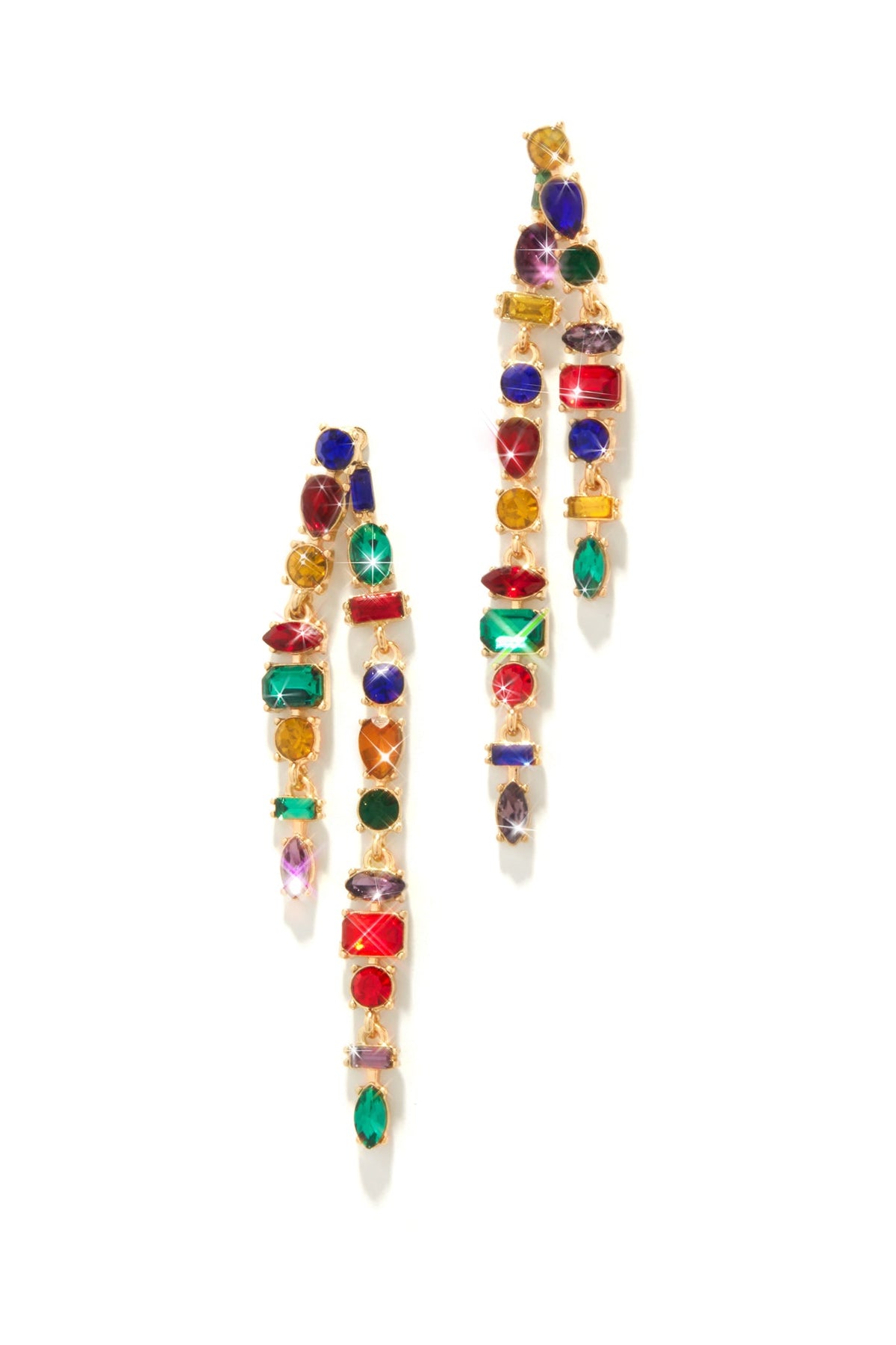 Vico Embellished Dangle Earring - Gold Multi