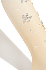 Forget Me Not Embellished Sheer Tights - Nude