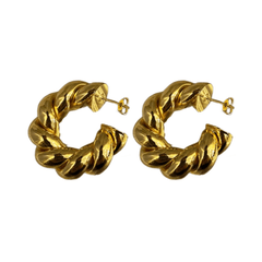 Rope Hoops Stud Earrings