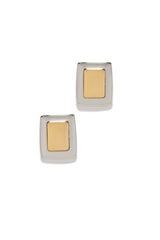 Karoly Rectangle Earring - Gold Silver
