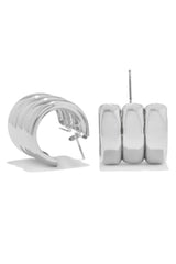 Janis Triple Hoop Earring - Silver