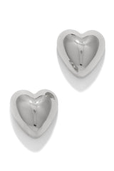 Endless Love Heart Shape Earring - Silver