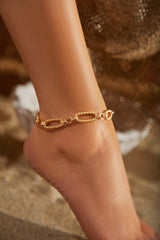 Stand Out Chain Anklet - Gold