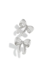 Tamara Bow Tie Earring - Silver