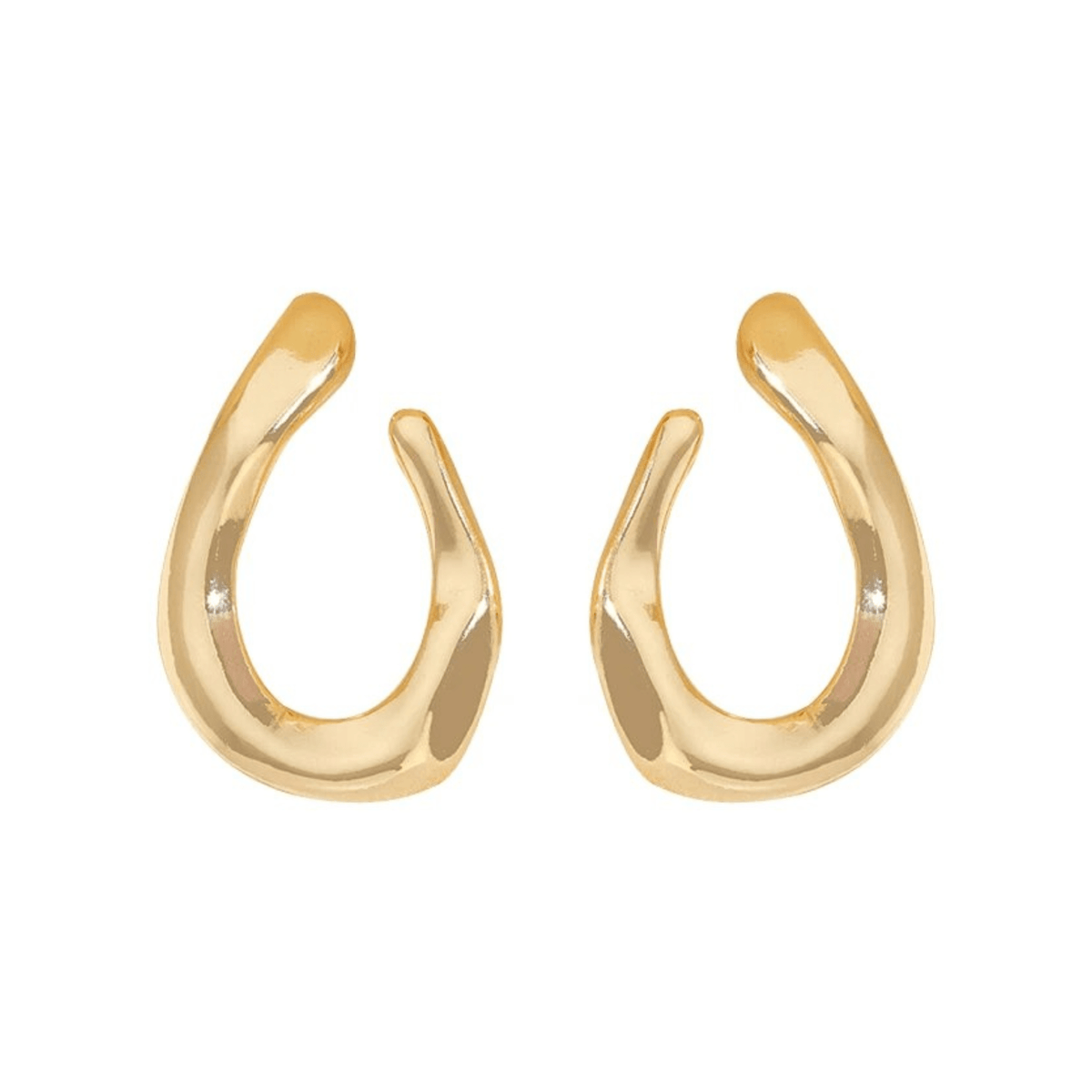 Warped Hook Stud Earrings