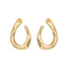 Warped Hook Stud Earrings