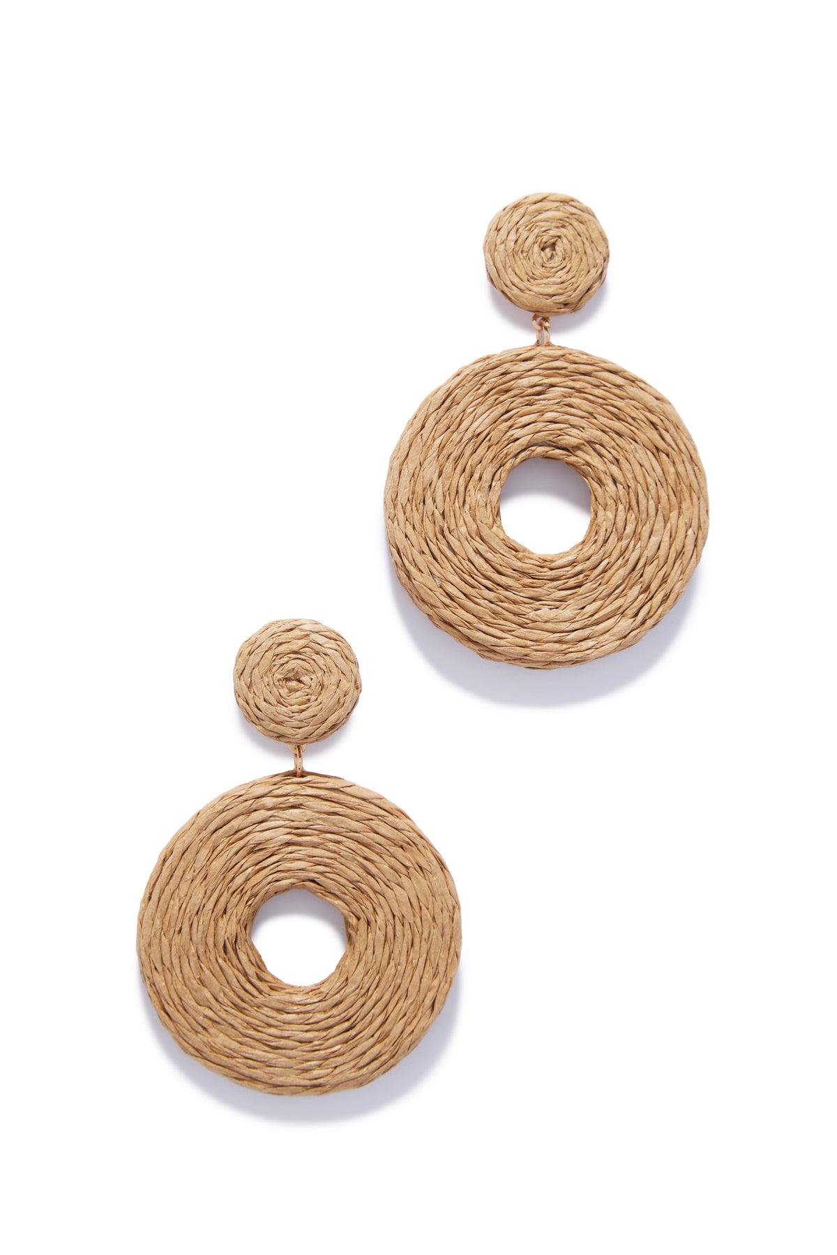 Calissa Woven Statement Earring - Tan